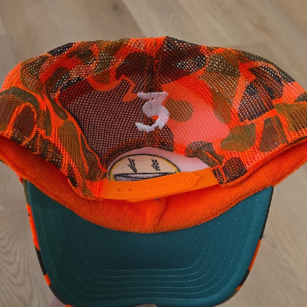 Orange Camouflage Cap With Patch - image 3